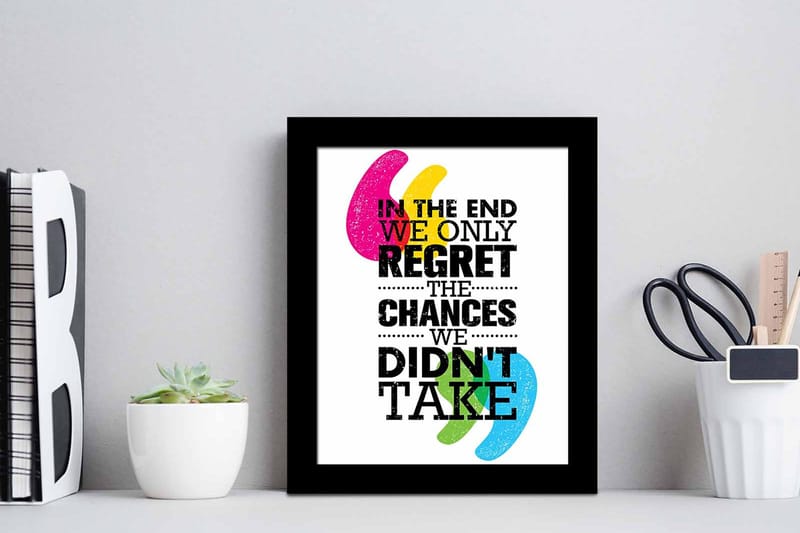 Tavla Sayings med Ram Flerfärgad - 23,5x28,5 cm - Inredning & dekor - Tavlor & konst