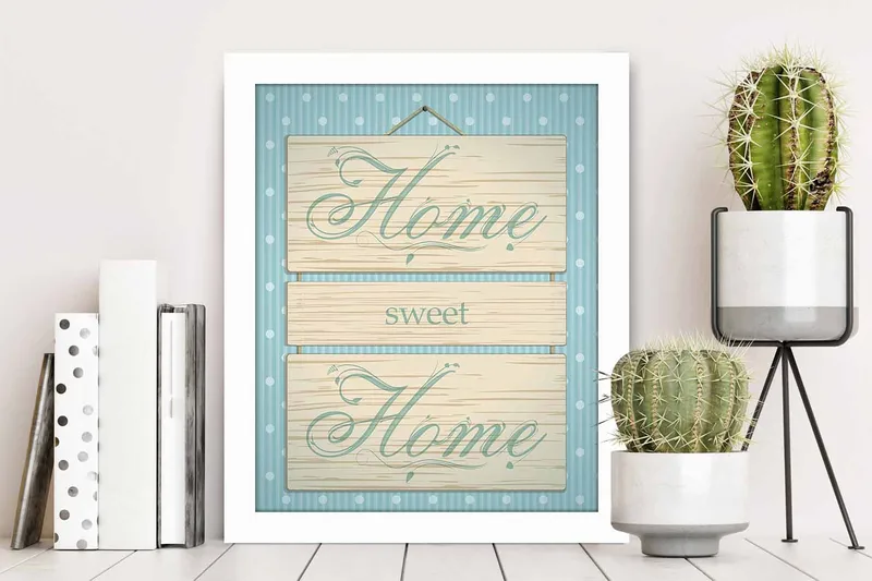 Tavla Sayings med Ram Flerfärgad - 23,5x28,5 cm - Inredning & dekor - Tavlor & konst