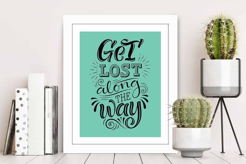 Tavla Sayings med Ram Flerfärgad - 23,5x28,5 cm - Inredning & dekor - Tavlor & konst