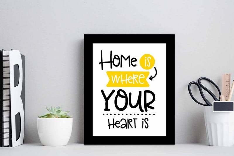 Tavla Sayings med Ram Flerfärgad - 23,5x28,5 cm - Inredning & dekor - Tavlor & konst