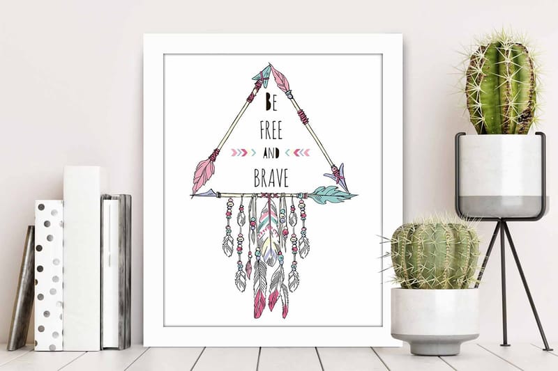 Tavla Sayings med Ram Flerfärgad - 23,5x28,5 cm - Inredning & dekor - Tavlor & konst