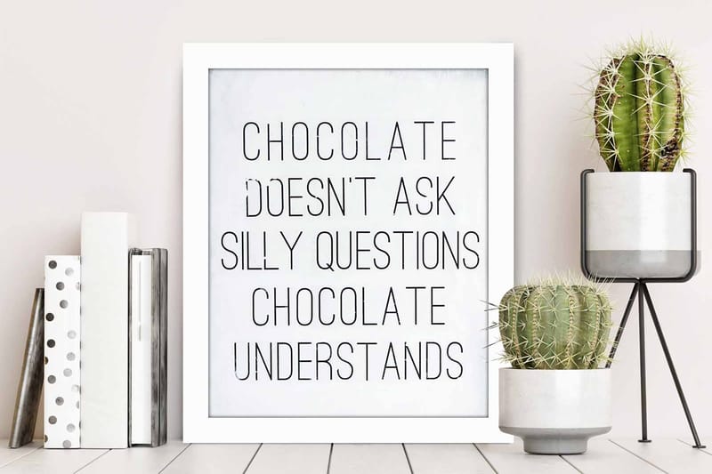 Tavla Sayings med Ram Flerfärgad - 23,5x28,5 cm - Inredning & dekor - Tavlor & konst