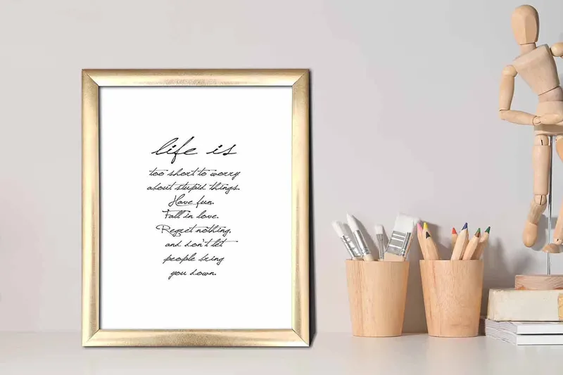 Tavla Sayings med Ram Flerfärgad - 23,5x28,5 cm - Inredning & dekor - Tavlor & konst