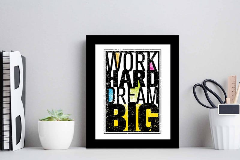 Tavla Sayings med Ram Flerfärgad - 23,5x28,5 cm - Inredning & dekor - Tavlor & konst