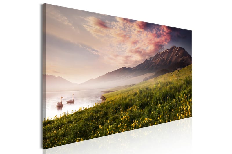 Tavla Sayram Lake (1 Part) Narrow 135x45 - Inredning & dekor - Tavlor & konst - Canvastavla