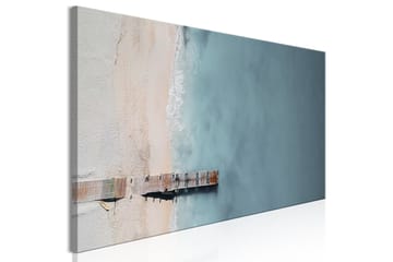 Tavla Sea and Wooden Bridge (1 Part) Narrow Grey 120x40 - Artgeist sp. z o. o. - Inredning & dekor - Tavlor & konst - Canvastavla