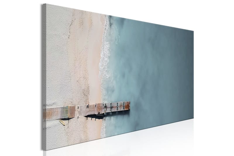 Tavla Sea and Wooden Bridge (1 Part) Narrow Grey 120x40 - Artgeist sp. z o. o. - Inredning & dekor - Tavlor & konst - Canvastavla