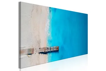 Tavla Sea and Wooden Bridge (1 Part) Narrow Blue 120x40 - Artgeist sp. z o. o. - Inredning & dekor - Tavlor & konst - Canvastavla
