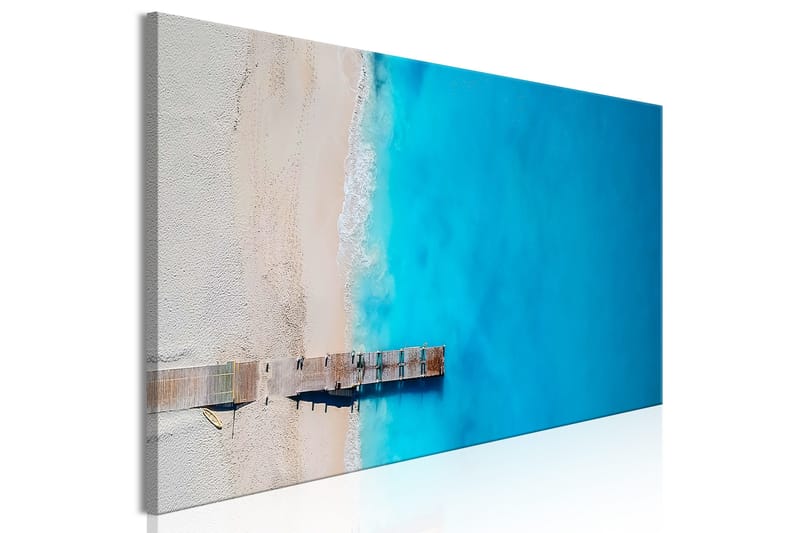 Tavla Sea and Wooden Bridge (1 Part) Narrow Blue 120x40 - Artgeist sp. z o. o. - Inredning & dekor - Tavlor & konst - Canvastavla