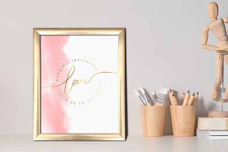 Tavla Sign med Ram Flerfärgad - 23,5x28,5 cm - Inredning & dekor - Tavlor & konst