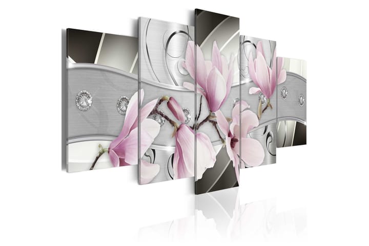 Tavla Steel Magnolias 200X100 Rosa|Vit - Artgeist sp. z o. o. - Canvastavla