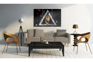 Tavla Tiger Inkommande! 120x80 - Artgeist sp. z o. o. - Inredning & dekor - Tavlor & konst - Canvastavla
