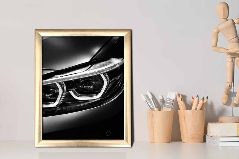 Tavla Transportation med Ram Flerfärgad - 23,5x28,5 cm - Inredning & dekor - Tavlor & konst