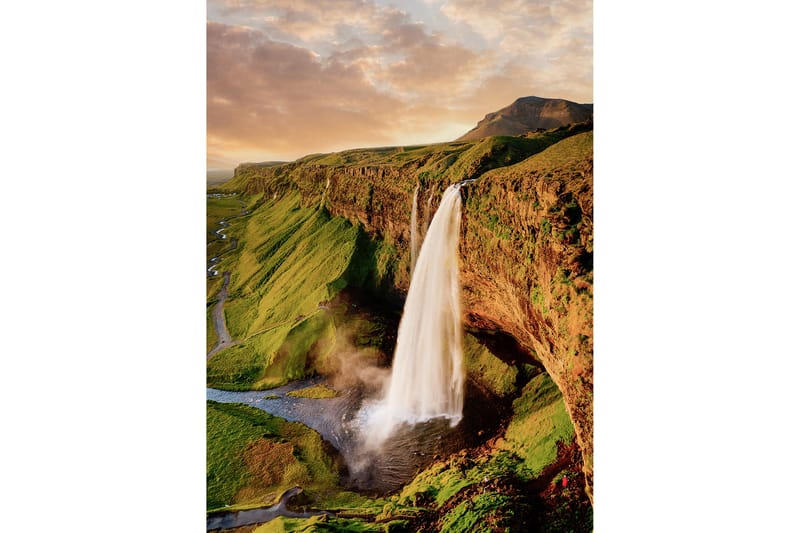 Tavla Waterfall 70X50 Grön|Brun|Beige - 50x70 cm - Tavlor & konst