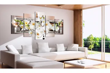 Tavla White Abstract Orchid 100x50 - Artgeist sp. z o. o. - Inredning & dekor - Tavlor & konst - Canvastavla