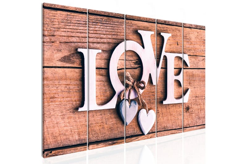 Tavla Wooden Letters 5 Parts Narrow 225x90, Artgeist sp. z o. o.