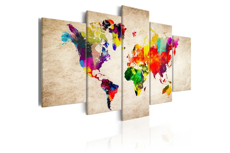 Tavla World Map Abstract Fantasy 200x100, Artgeist sp. z o. o.