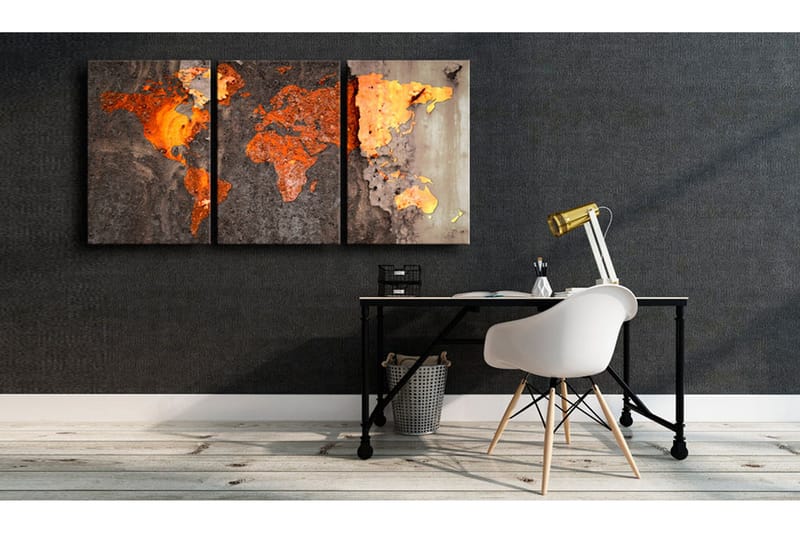 Tavla World Map Rusty World 120x60 - Artgeist sp. z o. o. - Inredning & dekor - Tavlor & konst - Canvastavla