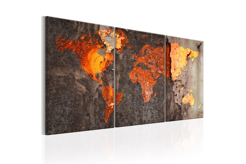 Tavla World Map Rusty World 120x60, Artgeist sp. z o. o.