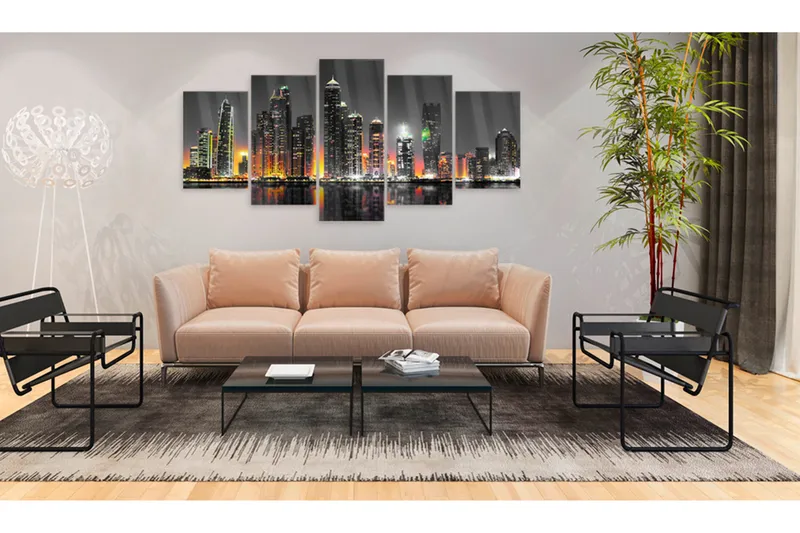 Tavla På Akryl Desertic City 100X50 Flerfärgad|Grå - Artgeist sp. z o. o. - Inredning & dekor - Tavlor & konst