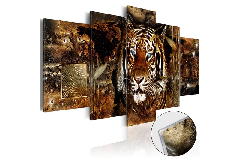 Tavla På Akryl Golden Jungle 200X100 Brun|Flerfärgad - Artgeist sp. z o. o. - Inredning & dekor - Tavlor & konst