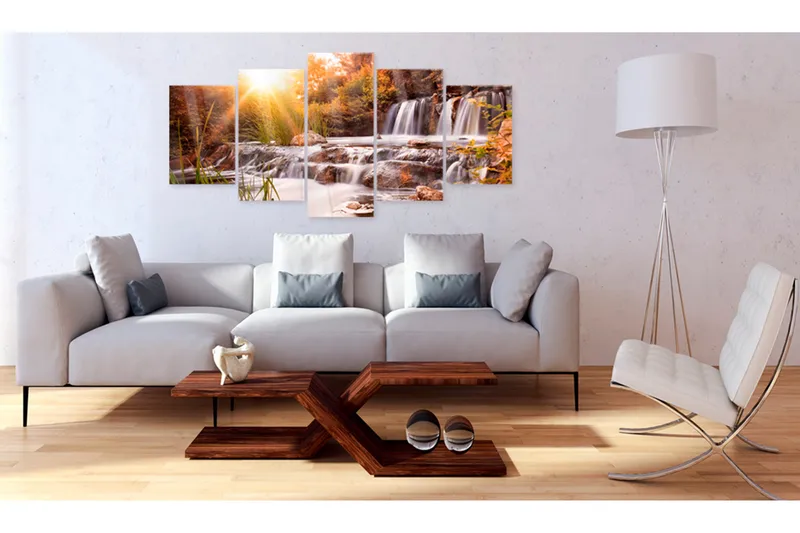 Tavla På Akryl Autumn'S Valley 100X50 Flerfärgad|Vit - Artgeist sp. z o. o. - Inredning & dekor - Tavlor & konst