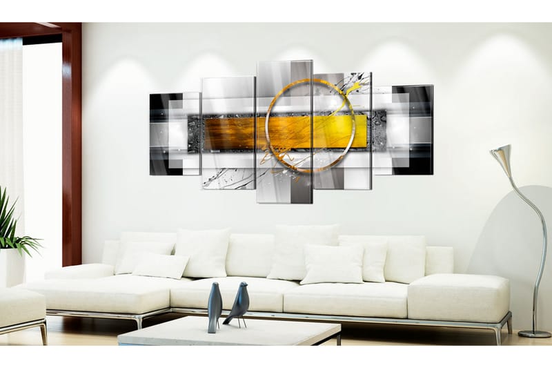 Tavla På Akryl Golden Shot 100X50 Vit - Artgeist sp. z o. o. - Inredning & dekor - Tavlor & konst