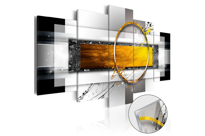 Artgeist sp. z o. o. Tavla På Akryl Golden Shot 100X50 Vit