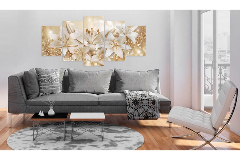 Tavla På Akryl Golden Bouquet 200X100 Guld - Artgeist sp. z o. o. - Inredning & dekor - Tavlor & konst