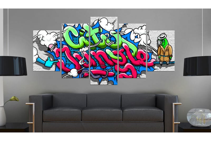 Tavla Parrot On Guard! 200x100 - Artgeist sp. z o. o. - Inredning & dekor - Tavlor & konst - Canvastavla