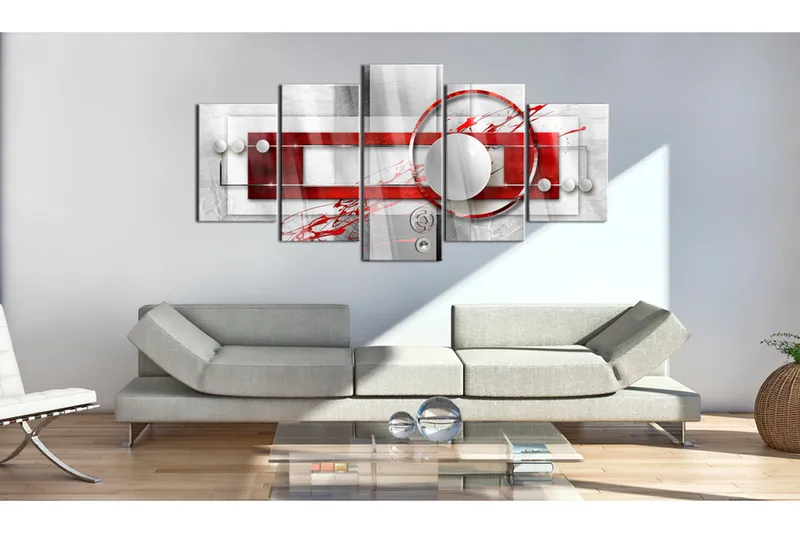 Tavla På Akryl Incarnadine Energy 100X50 Röd|Vit - Artgeist sp. z o. o. - Inredning & dekor - Tavlor & konst