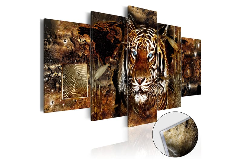 Tavla På Akryl Golden Jungle 100x50 - Artgeist sp. z o. o. - Inredning & dekor - Tavlor & konst