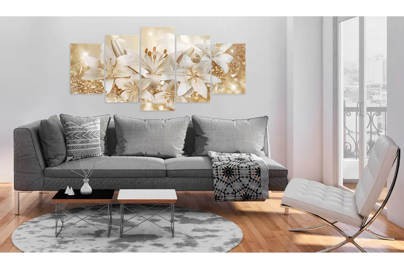 Tavla På Akryl Golden Bouquet 100x50 - Artgeist sp. z o. o. - Inredning & dekor - Tavlor & konst