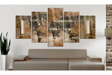 Tavla På Akryl Steel Map 100x50 - Artgeist sp. z o. o. - Inredning & dekor - Tavlor & konst