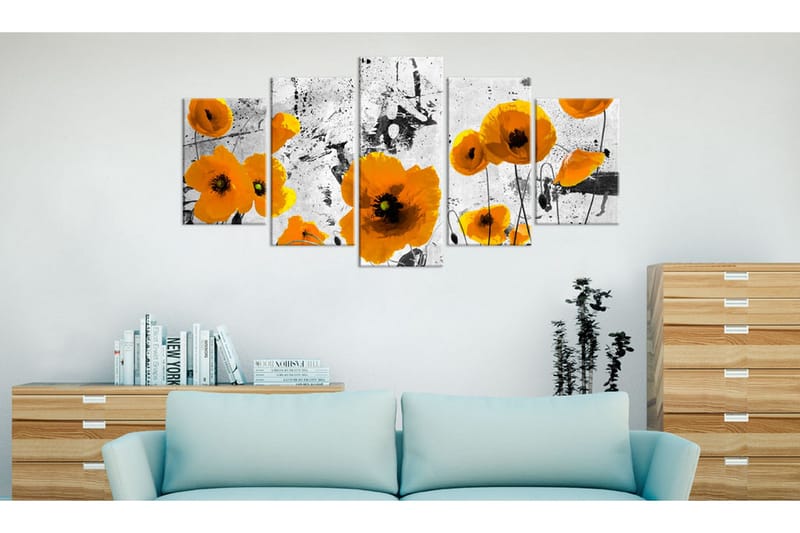 Tavla Poppies In The Royal Color 100x50 - Artgeist sp. z o. o. - Inredning & dekor - Tavlor & konst - Canvastavla