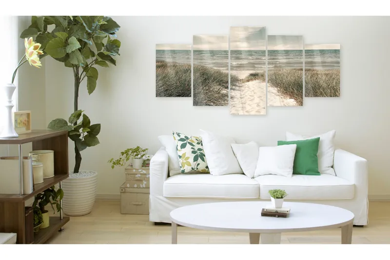 Tavla På Akryl Quiet Beach 100X50 Flerfärgad|Beige - Artgeist sp. z o. o. - Inredning & dekor - Tavlor & konst