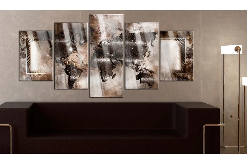 Tavla På Akryl Platinum Map 100x50 - Artgeist sp. z o. o. - Inredning & dekor - Tavlor & konst