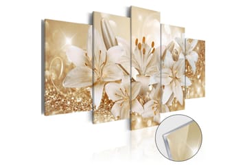 Tavla På Akryl Golden Bouquet 100X50 Guld