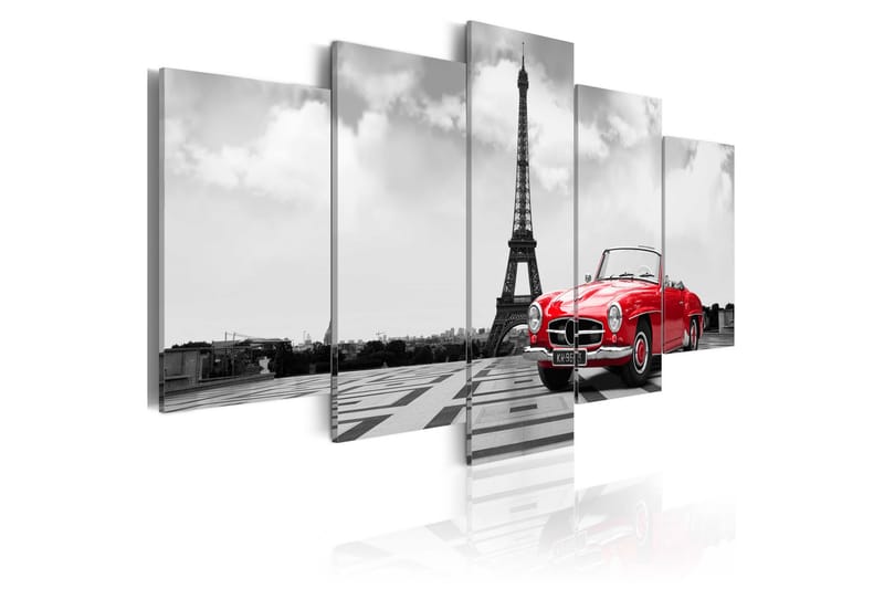 Tavla Parisian Car 100X50 Vit - Artgeist sp. z o. o. - Canvastavla