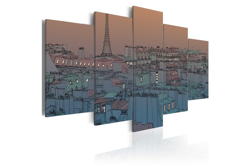 Tavla Paris The Darkness Falls 200x100, Artgeist sp. z o. o.