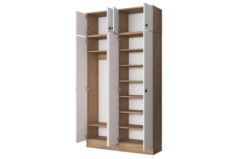 Thaven Smidesdetalj - Valnöt/Vit - Förvaring - Skåp - Garderobsskåp