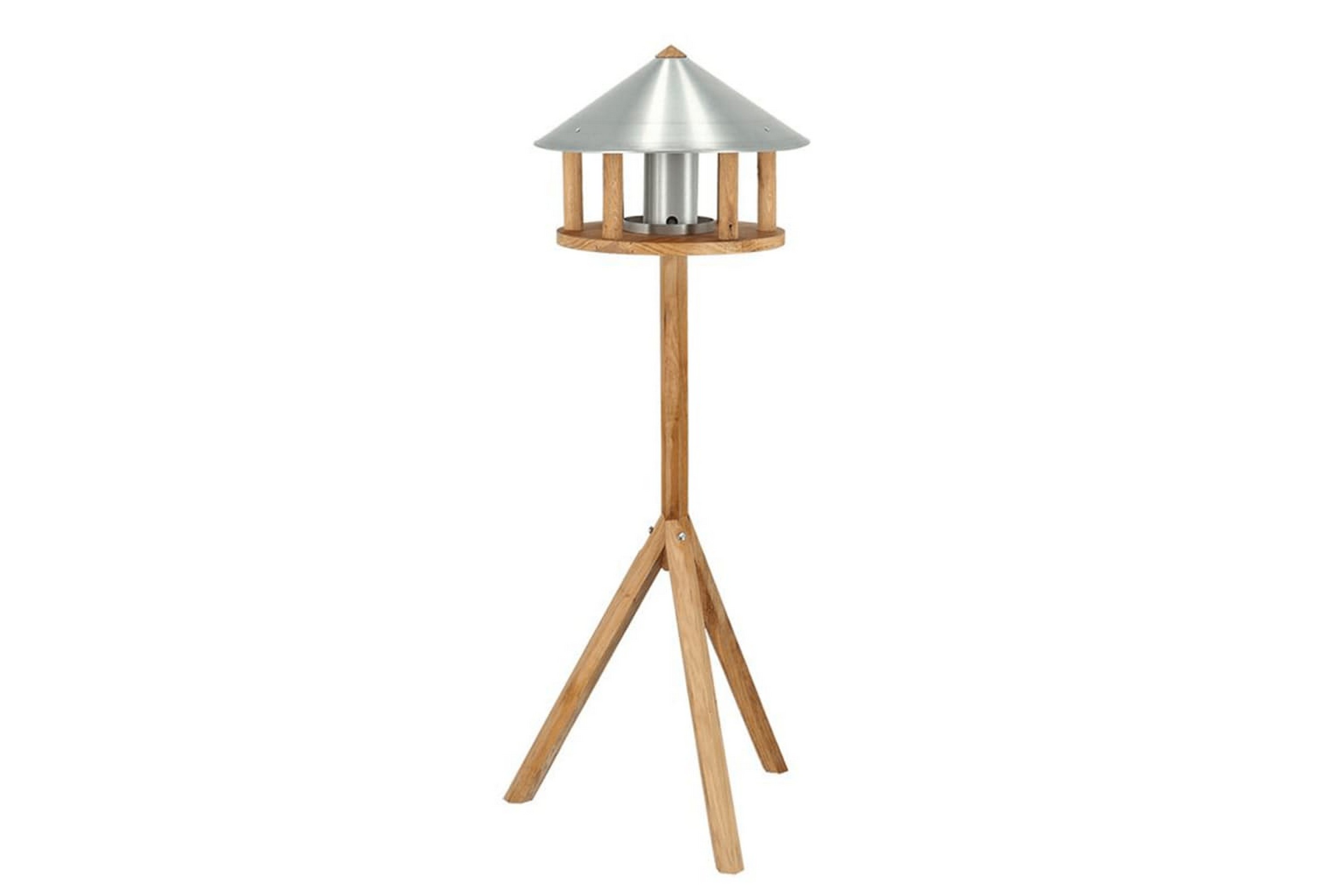 Esschert Design Fågelmatare med silo och runt tak zink – Flerfärgsdesign