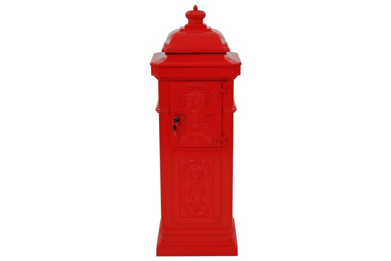 Markpostlåda vintage stil rostfri aluminium röd - Röd - Inredning & dekor - Trädgårdsdekoration - Postlåda & post - Brevlåda