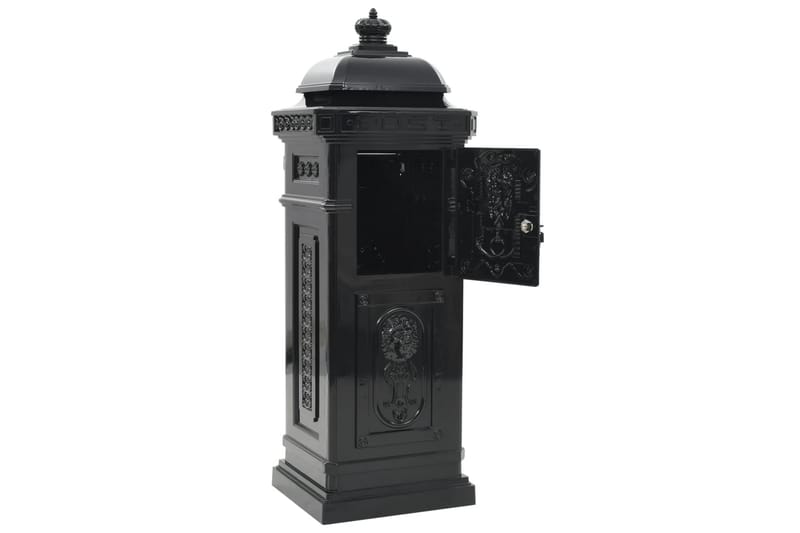 Markpostlåda vintage stil rostfri aluminium svart - Svart - Inredning & dekor - Trädgårdsdekoration - Postlåda & post - Brevlåda