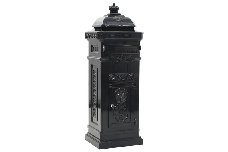 Markpostlåda vintage stil rostfri aluminium svart - Svart - Inredning & dekor - Trädgårdsdekoration - Postlåda & post - Brevlåda