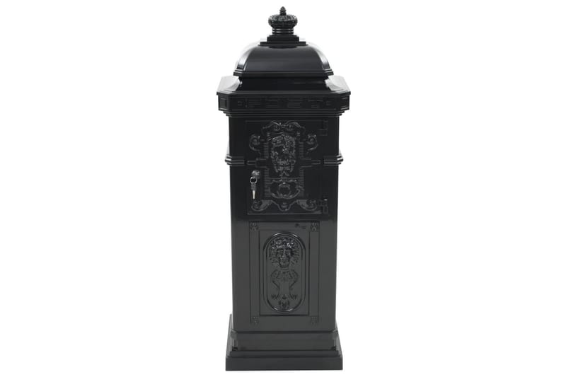 Markpostlåda vintage stil rostfri aluminium svart - Svart - Inredning & dekor - Trädgårdsdekoration - Postlåda & post - Brevlåda