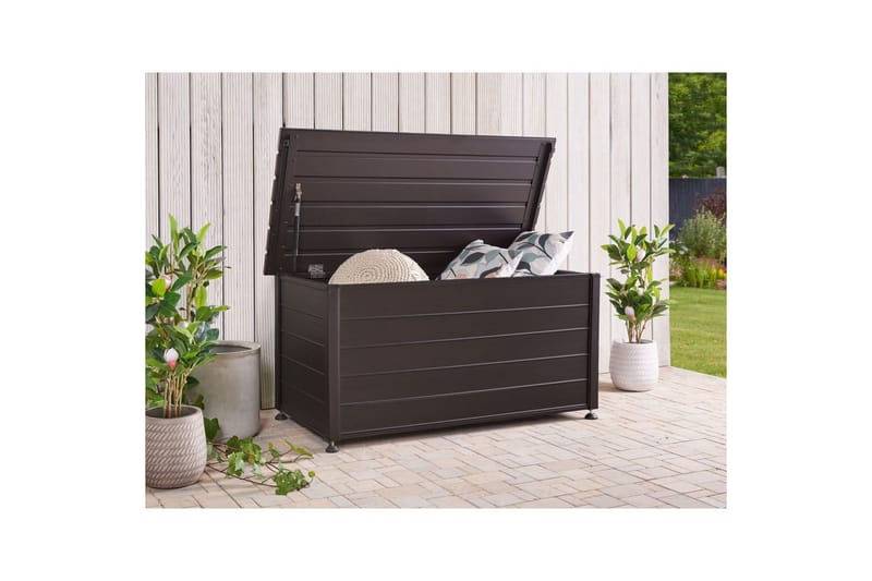 L åda Campalto Brun, 123x60x60 cm - Brun, 123x60x60 cm - Utemöbler - Dynförvaring & möbelskydd - Dynboxar & dynlådor
