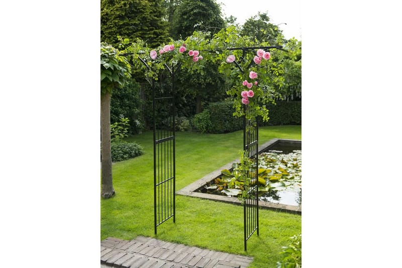 Nature Rosenbåge metall 114x66x232 cm svart - Svart - Inredning & dekor - Trädgårdsdekoration - Rosenbåge