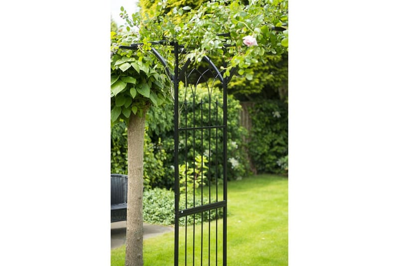 Nature Rosenbåge metall 114x66x232 cm svart - Svart - Inredning & dekor - Trädgårdsdekoration - Rosenbåge