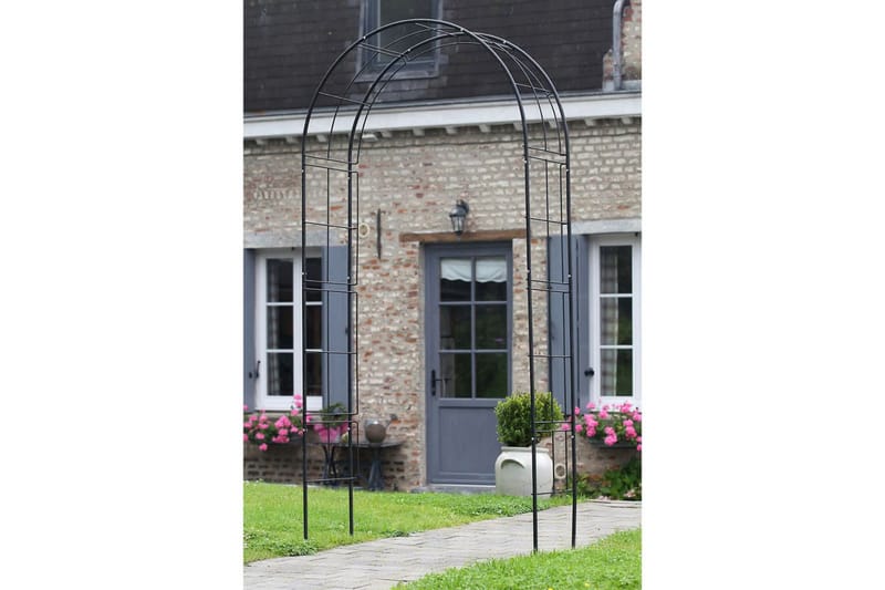 Nature Rosenbåge metall 229x38x113 cm svart - Svart - Inredning & dekor - Trädgårdsdekoration - Rosenbåge
